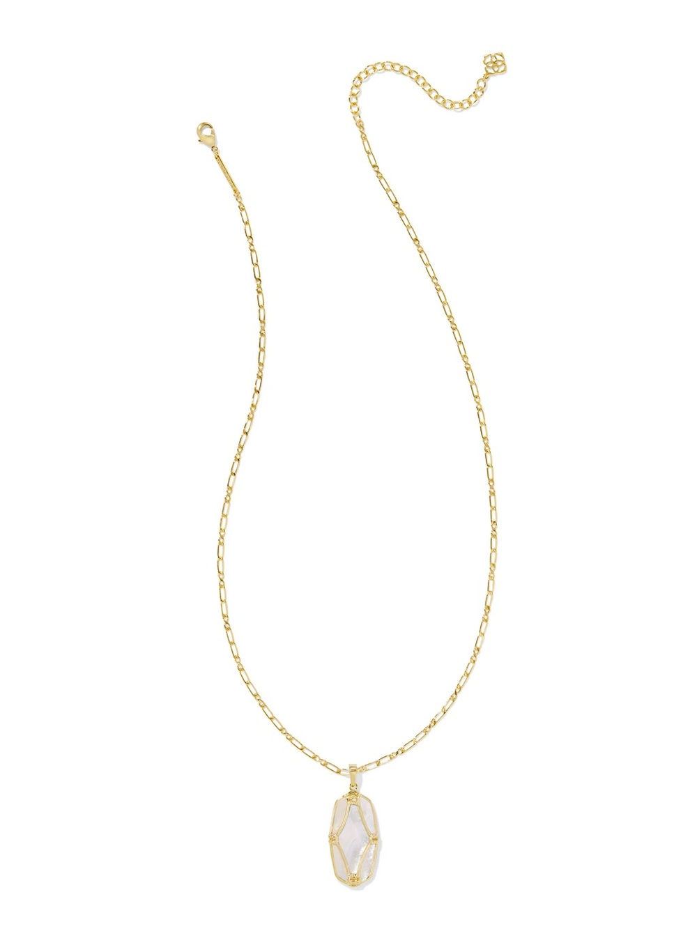 Kendra Scott Gold Necklace with Ivory Mother of Pearl Pendant